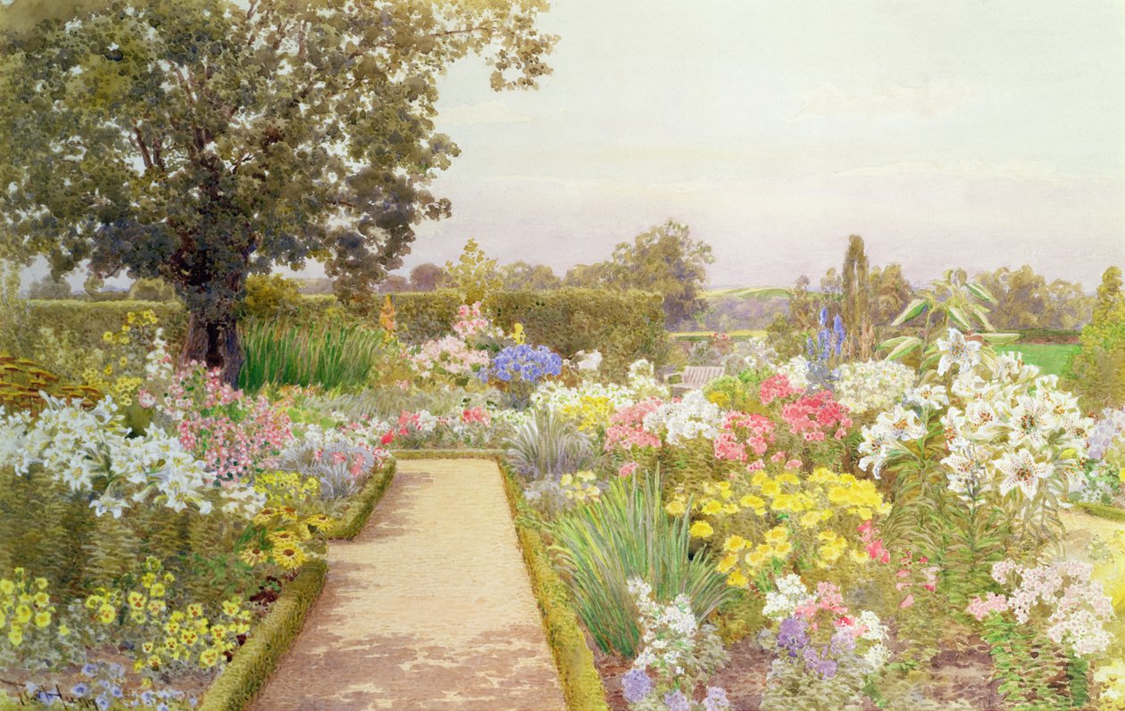 A liliom határ a Great Tangley Manorban, Surreyben alkotó: Thomas H. Hunn