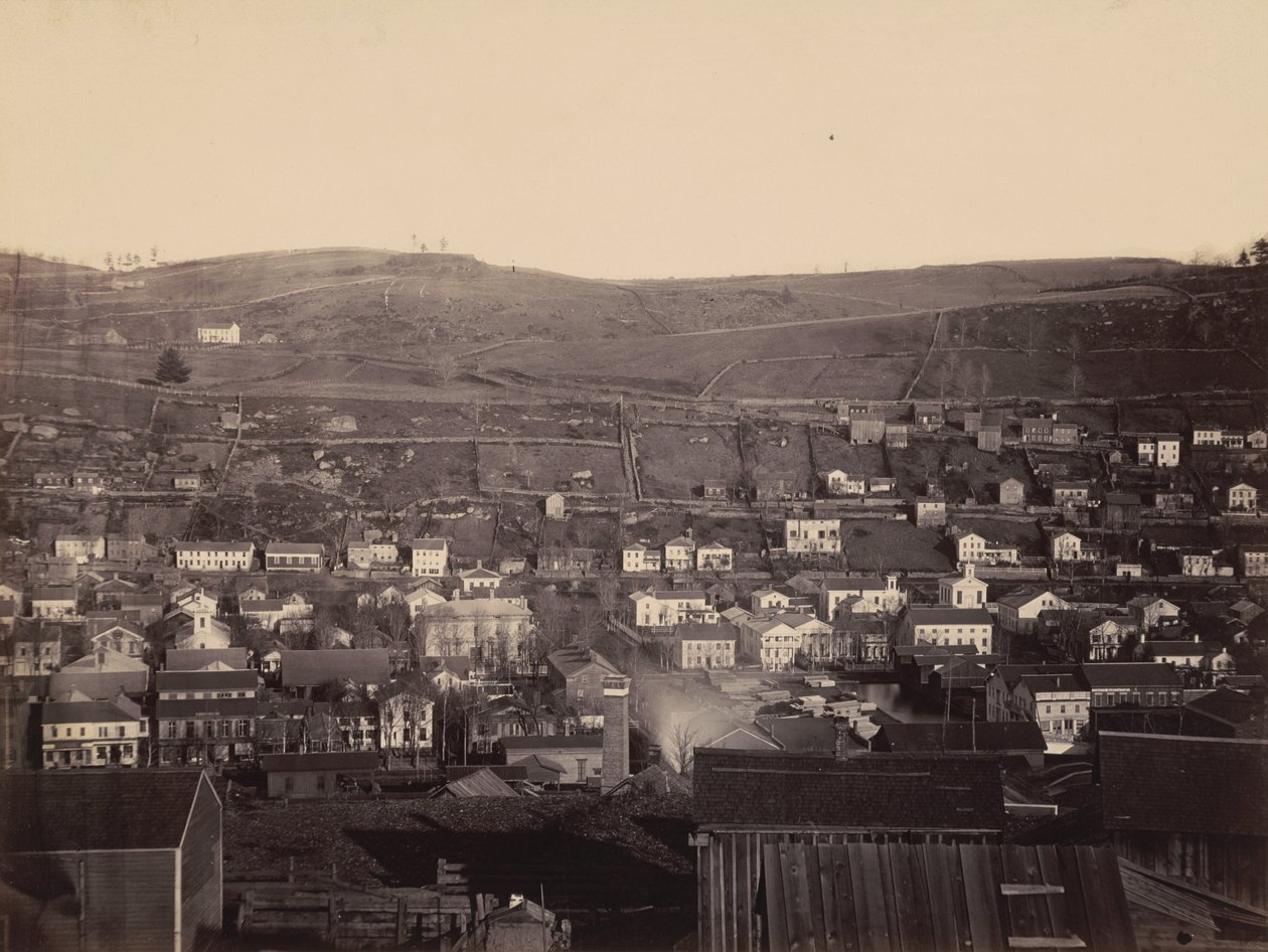 Honesdale, 4. szakasz, Del.  Hudson Canal Co.,c. 1863-1865 (fénykép) alkotó: Thomas H. Johnson
