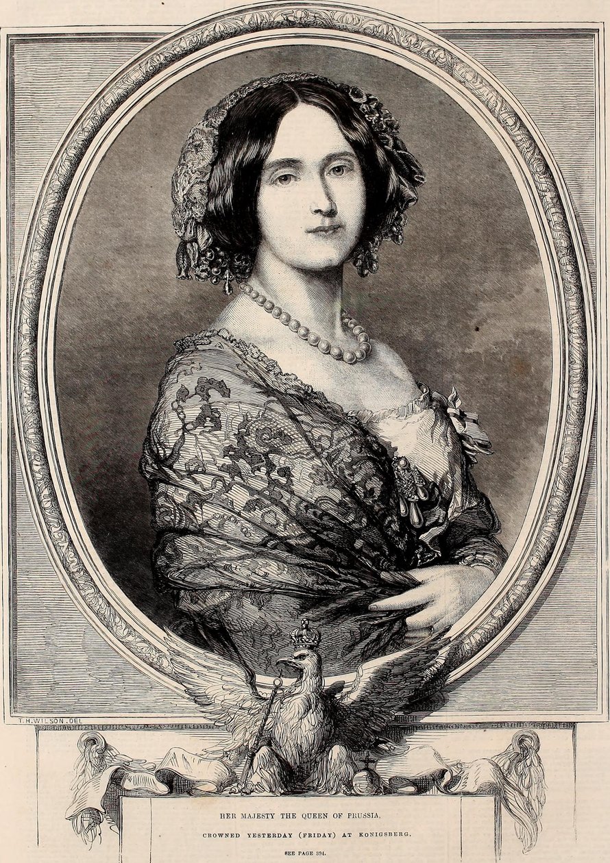 Őfelsége Poroszország királynője, tegnap (pénteken) Königsbergben megkoronázták. alkotó: Thomas Harrington Wilson