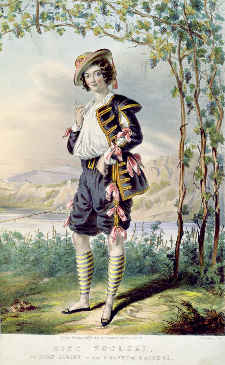 Miss Woolgar mint Albert herceg a „The Phantom Dancers”-ben, D. Fabronius metszetében, 1847 alkotó: Thomas Harrington Wilson