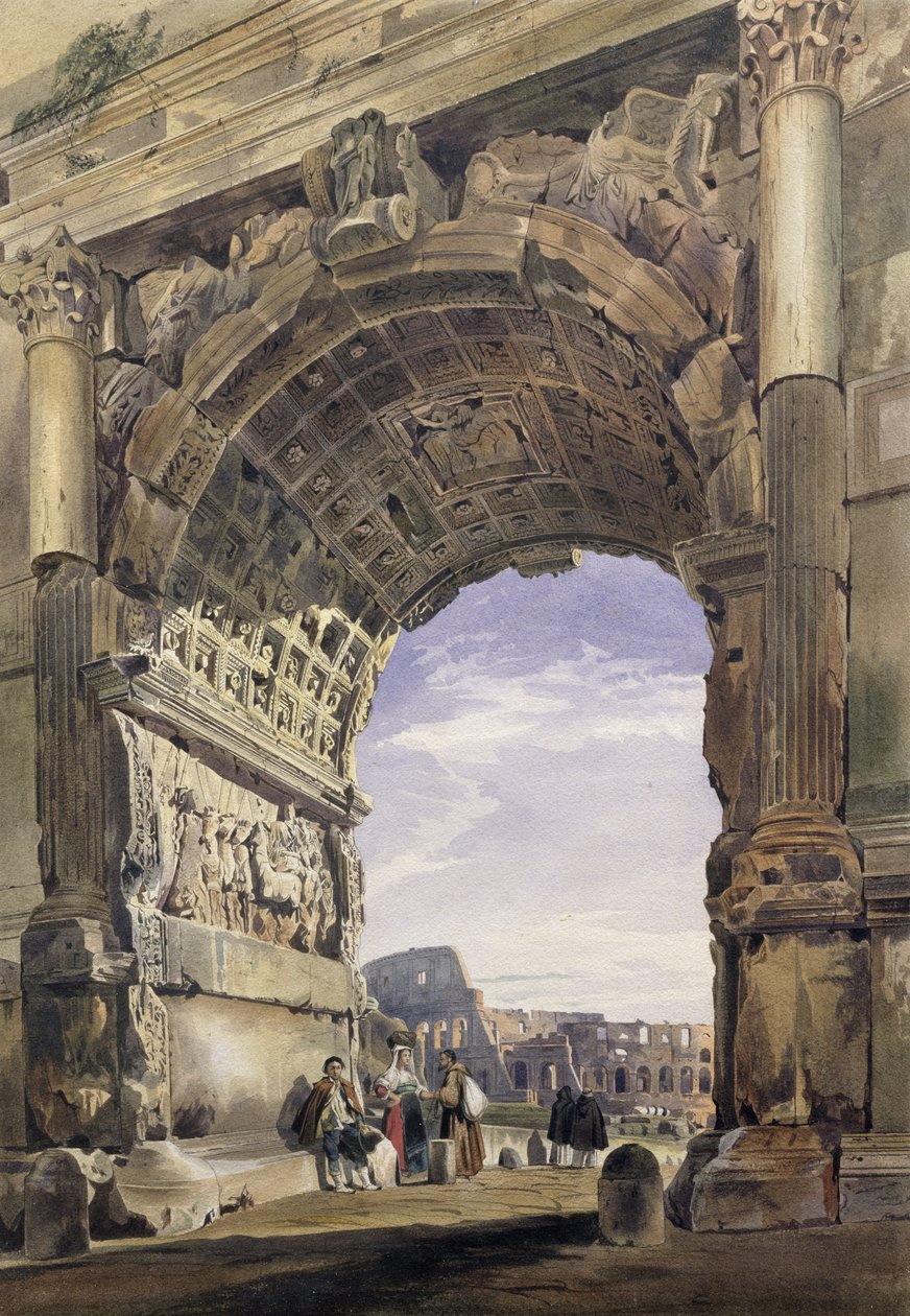 Titusz boltíve, Róma, 1842 alkotó: Thomas Hartley Cromek