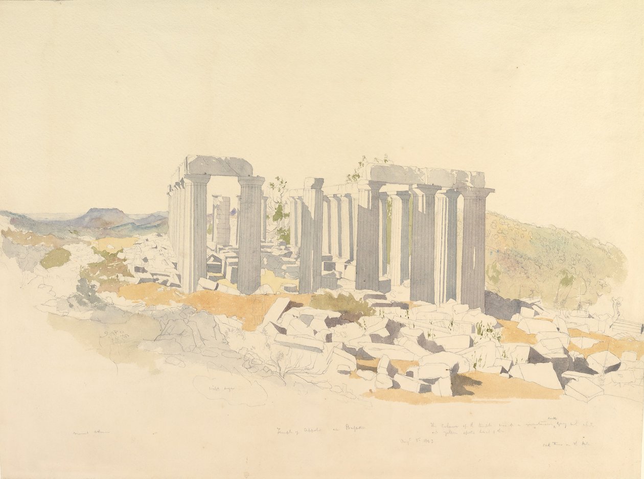 Apollón temploma Bassában, 1843. alkotó: Thomas Hartley Cromek