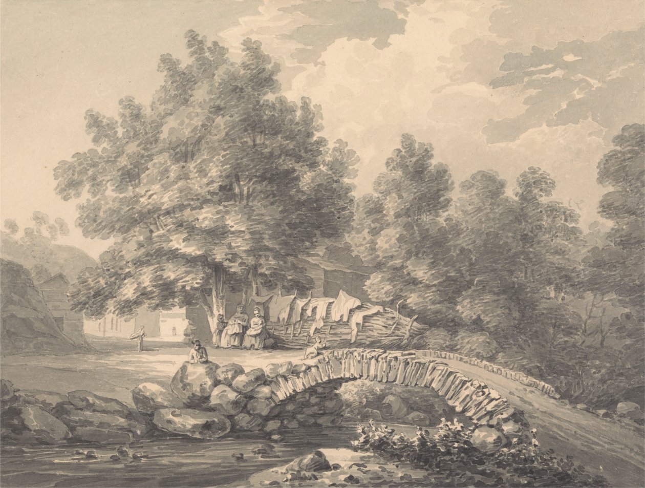 Rusztikus jelenet alkotó: Thomas Hearne