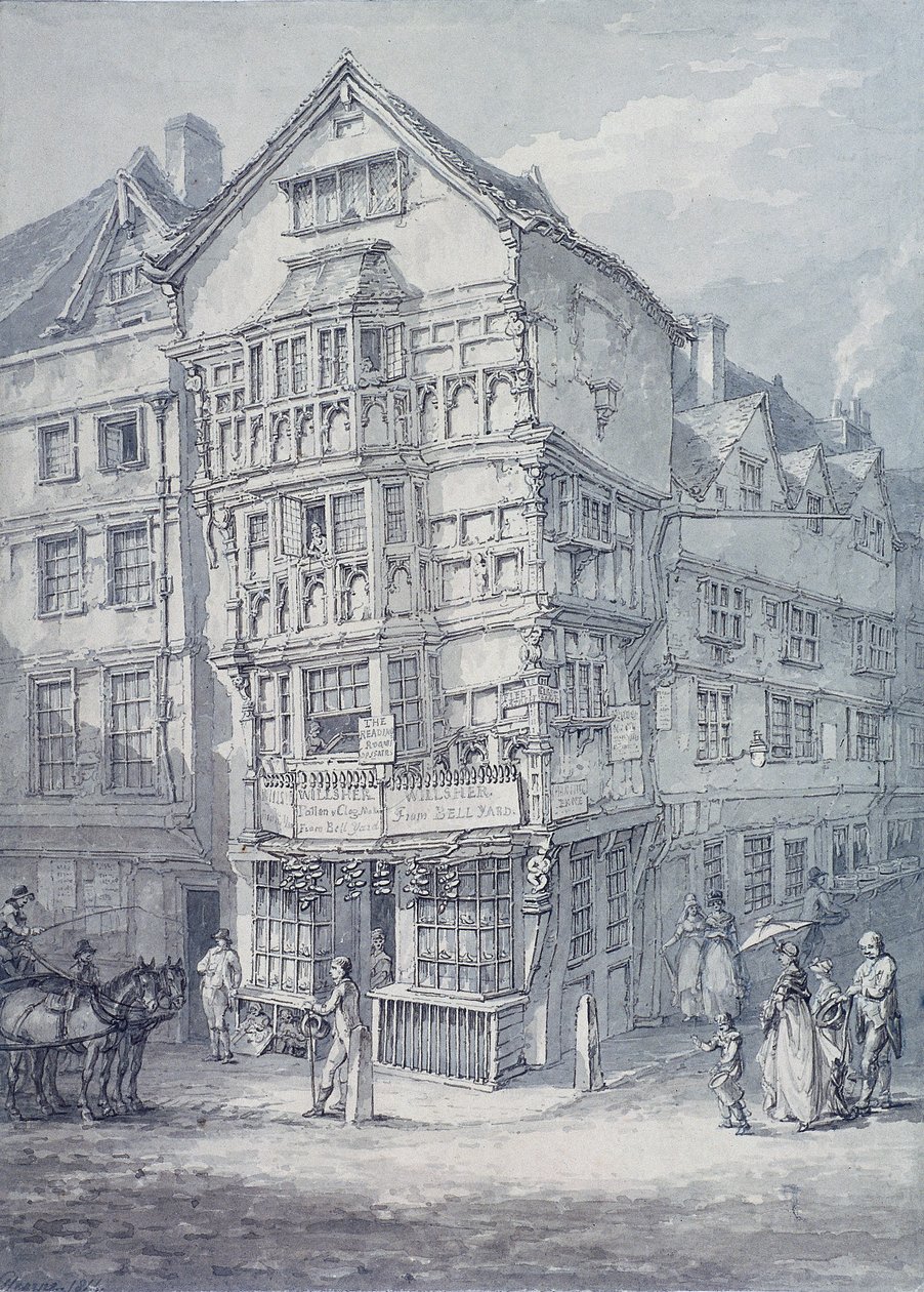 Chancery Lane, London, 1814 alkotó: Thomas Hearne