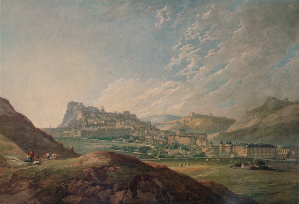 Edinburgh az Arthurs Seatből, 1778, 1935 alkotó: Thomas Hearne