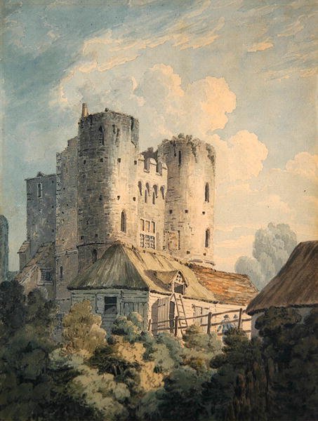 Saltwood Castle (akvarell, papír) alkotó: Thomas Hearne