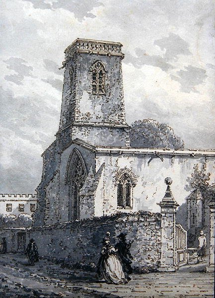 Szent Péter a keleti templomban (barna tinta és szürke tus) alkotó: Thomas Hearne