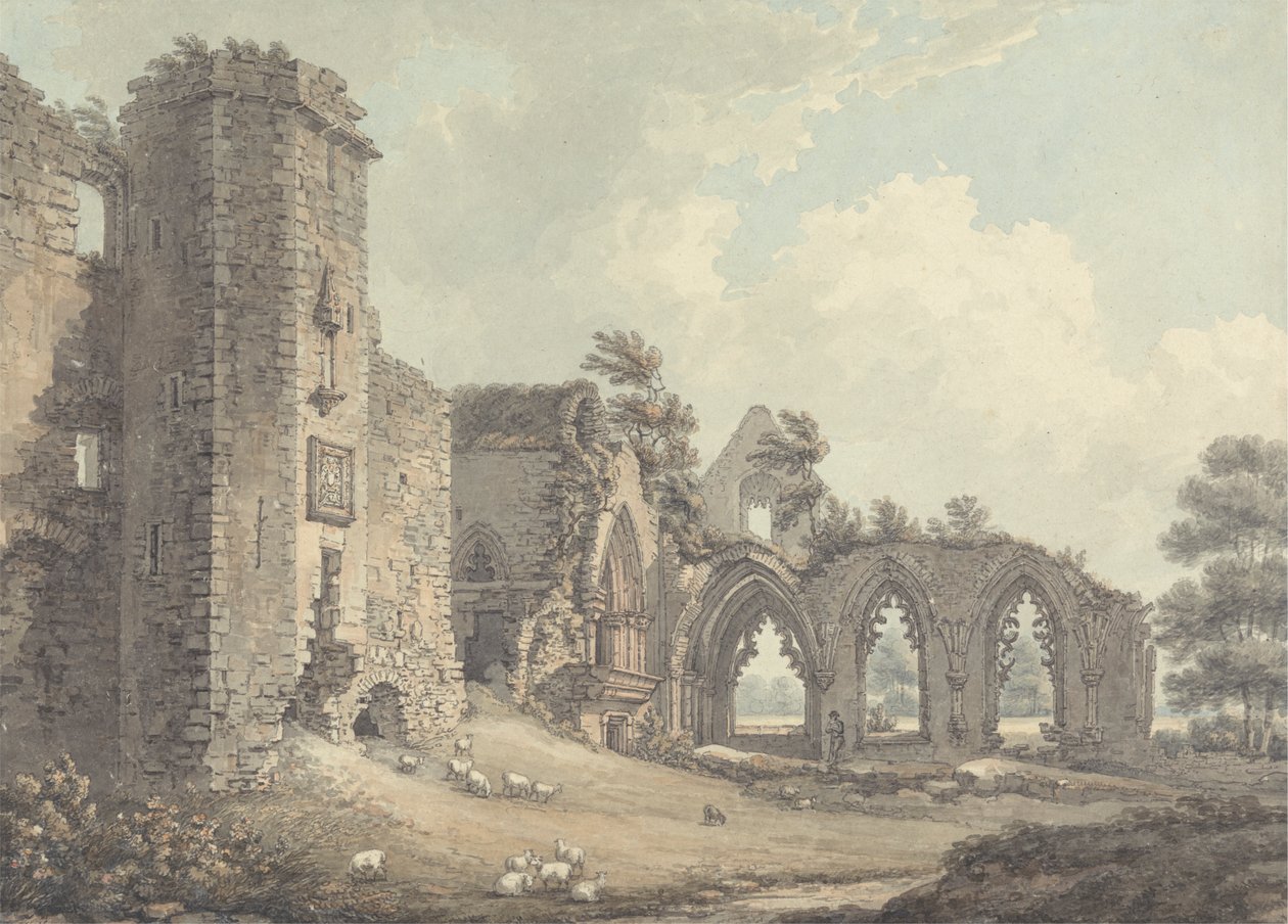 A Lincluden College romjai, Dumfries közelében alkotó: Thomas Hearne