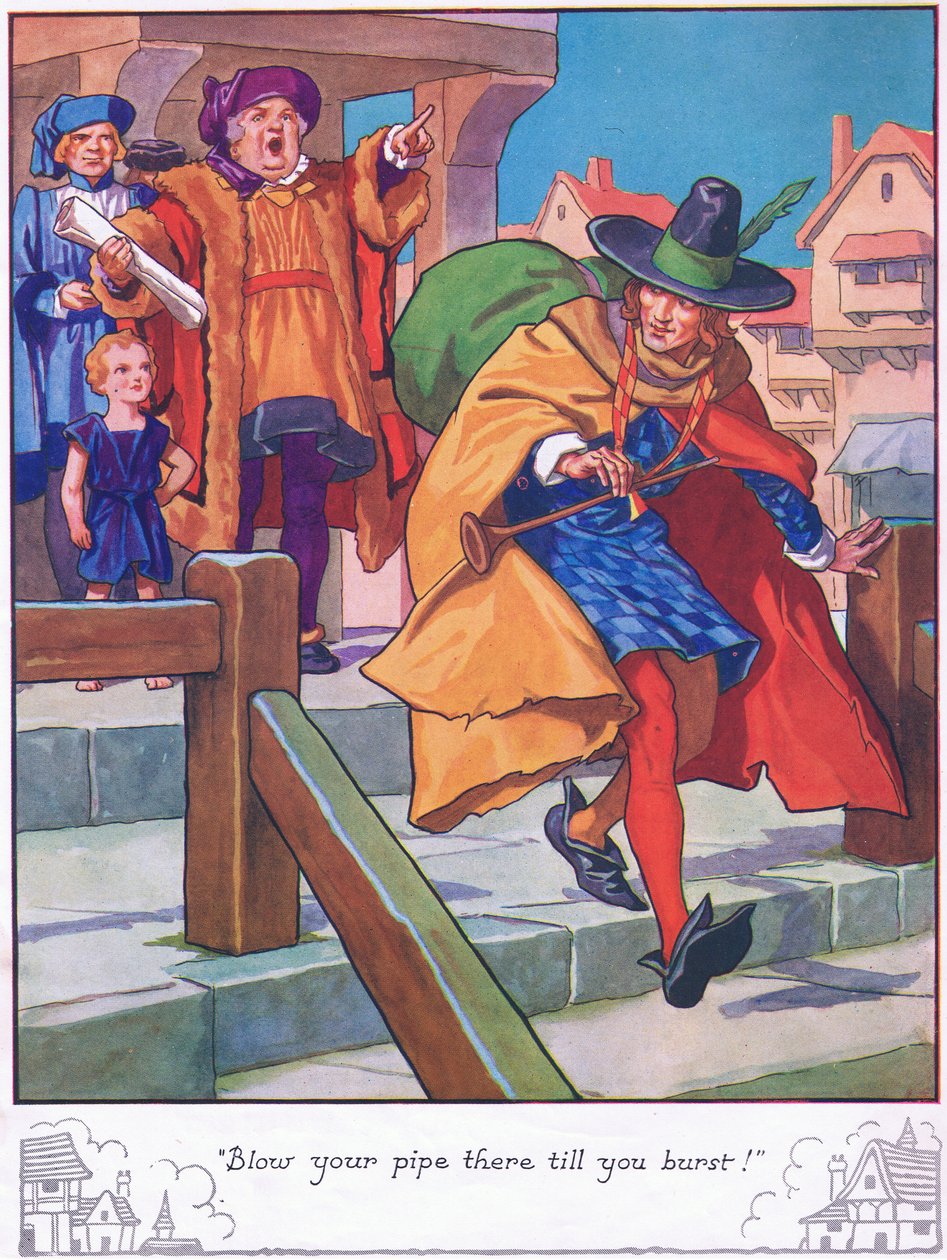 "Fújd a pipádat, amíg szét nem durransz!" (színes litográfia) alkotó: Thomas Heath Robinson