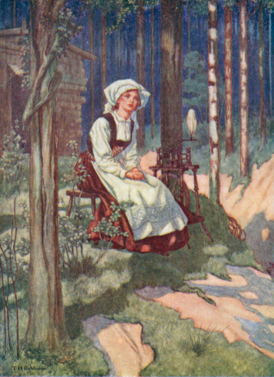 Edvard Grieg: Solvejg várakozása (színes litográfia) alkotó: Thomas Heath Robinson
