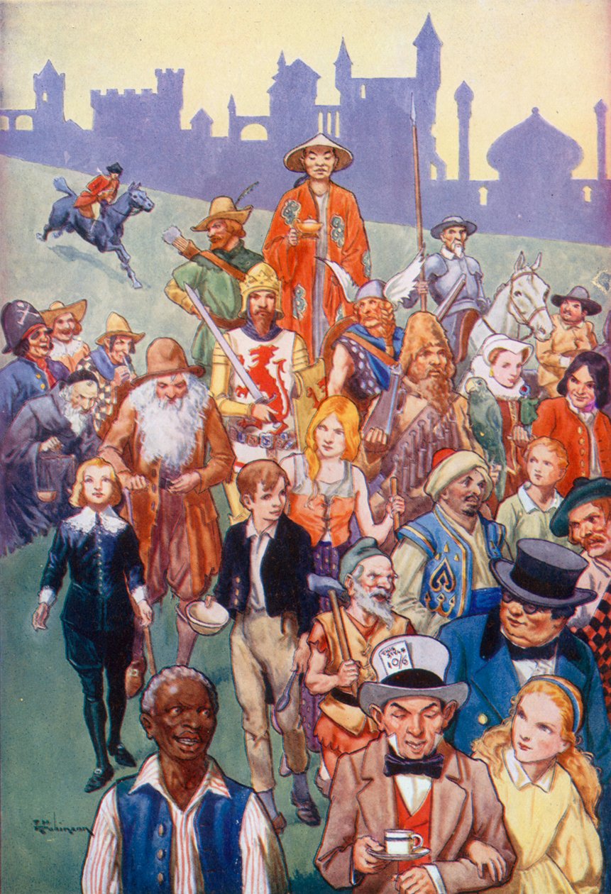 Ismerős emberek a Mesekönyvekből (színes litográfia) alkotó: Thomas Heath Robinson