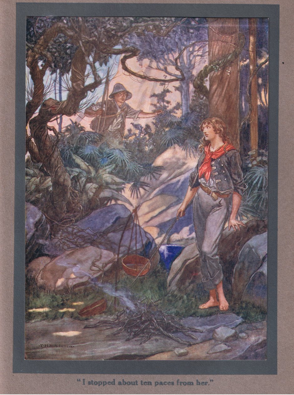 Tíz lépésnyire álltam meg tőle (színes litho) alkotó: Thomas Heath Robinson