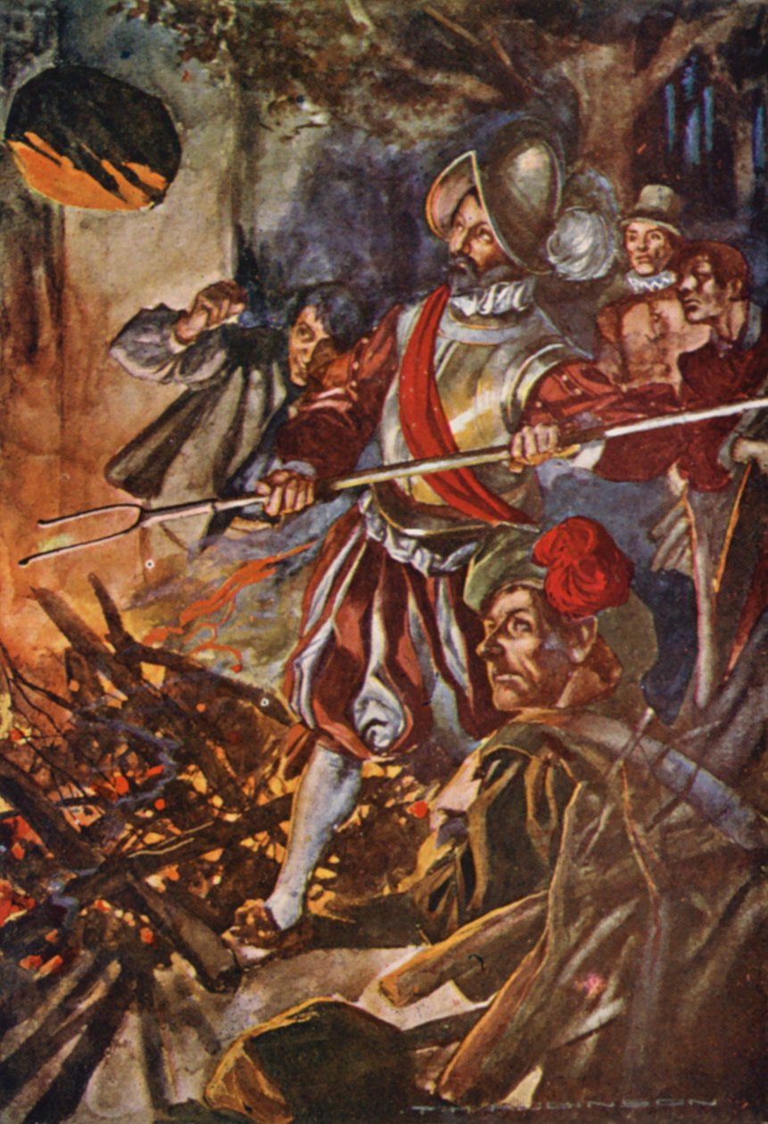 Illusztráció Sir Francis Drake életéhez (színes litográfia) alkotó: Thomas Heath Robinson