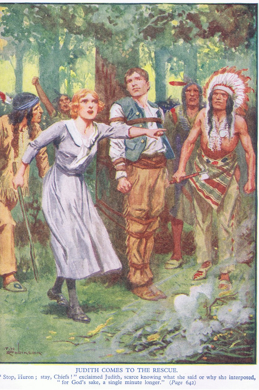 Judith a megmentés útjára lép (színes litográfia) alkotó: Thomas Heath Robinson