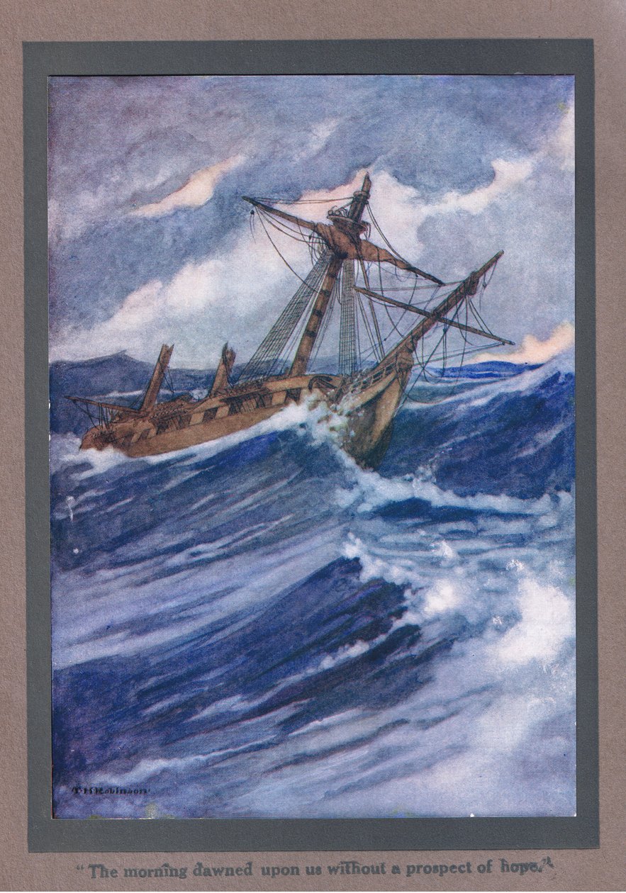 A reggel reménytelenül virradt ránk (színes litográfia) alkotó: Thomas Heath Robinson