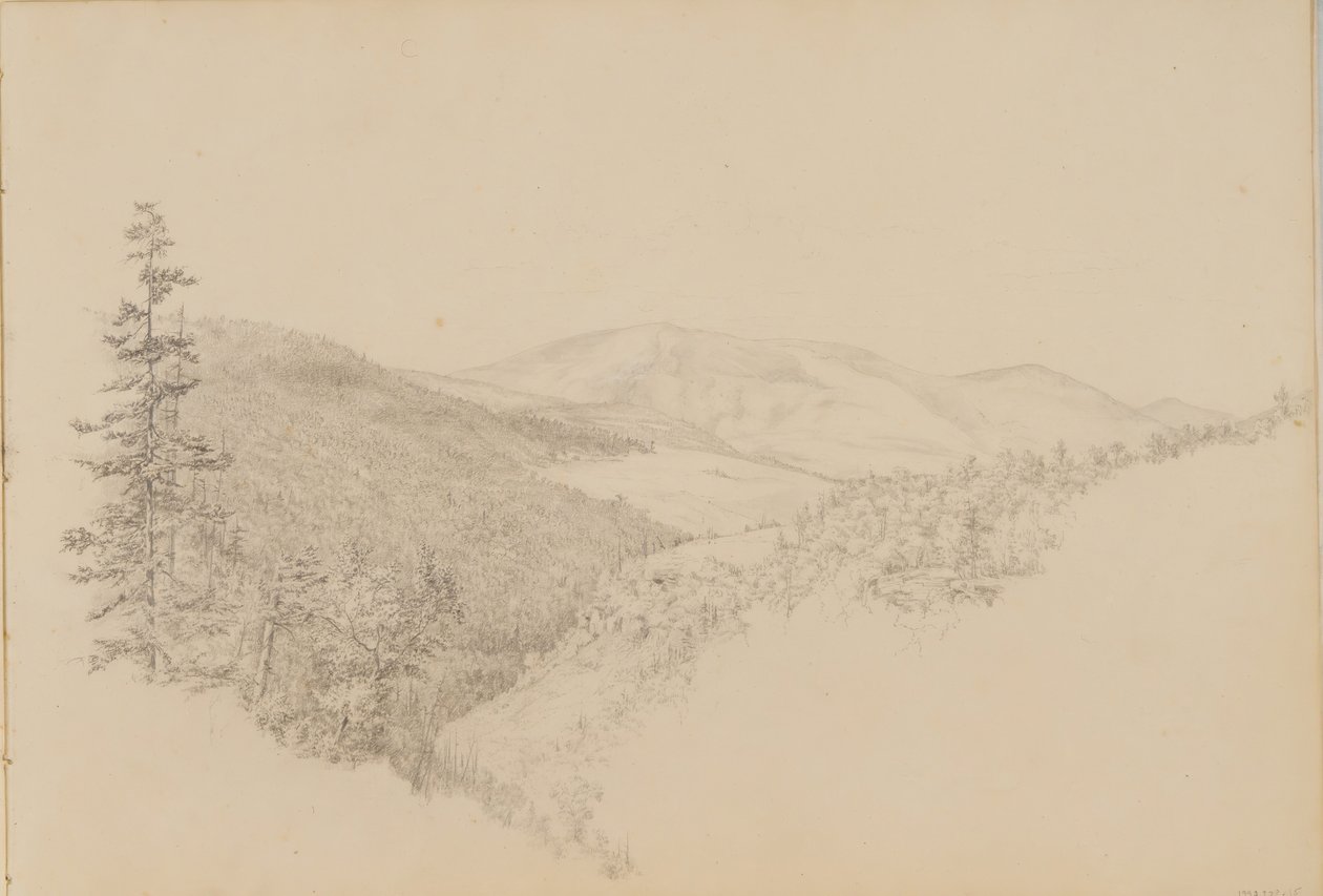 Kauterskill Clove a Sketchbook of Landscape and Animal Subjectsből, kb. 1860-64. alkotó: Thomas Hewes Hinckley