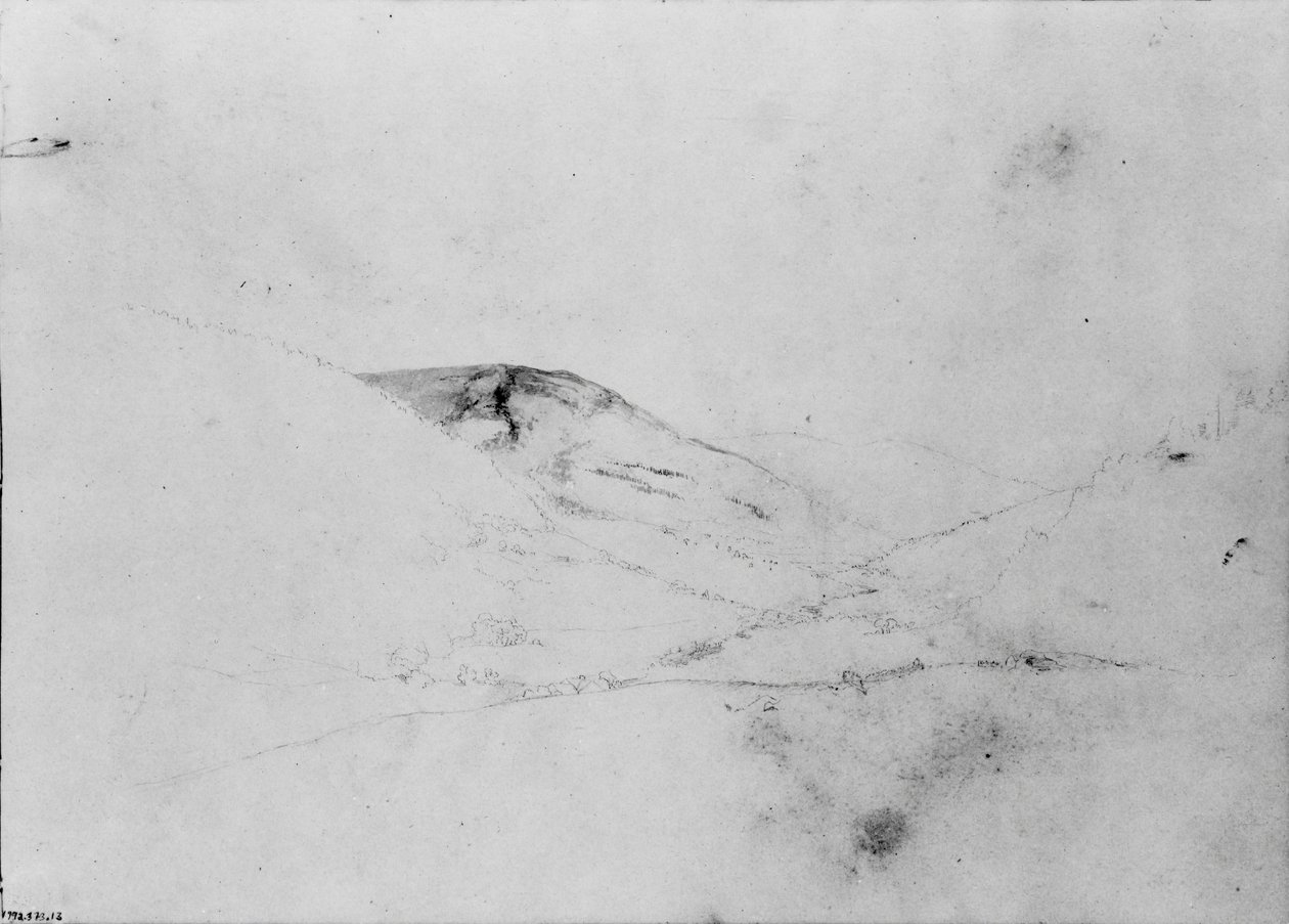 Mountain View [Catskills] a Sketchbookból, kb. 1860-kb. 1864. alkotó: Thomas Hewes Hinckley