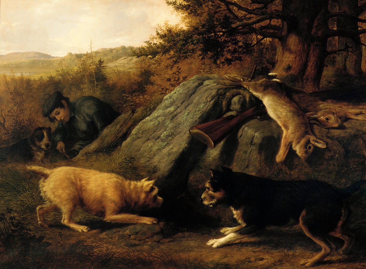 A nyúlvadászok, 1850. alkotó: Thomas Hewes Hinckley