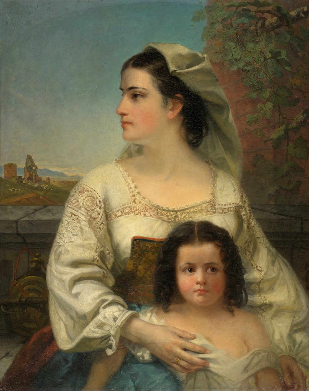 olasz anya és gyermeke alkotó: Thomas Hicks