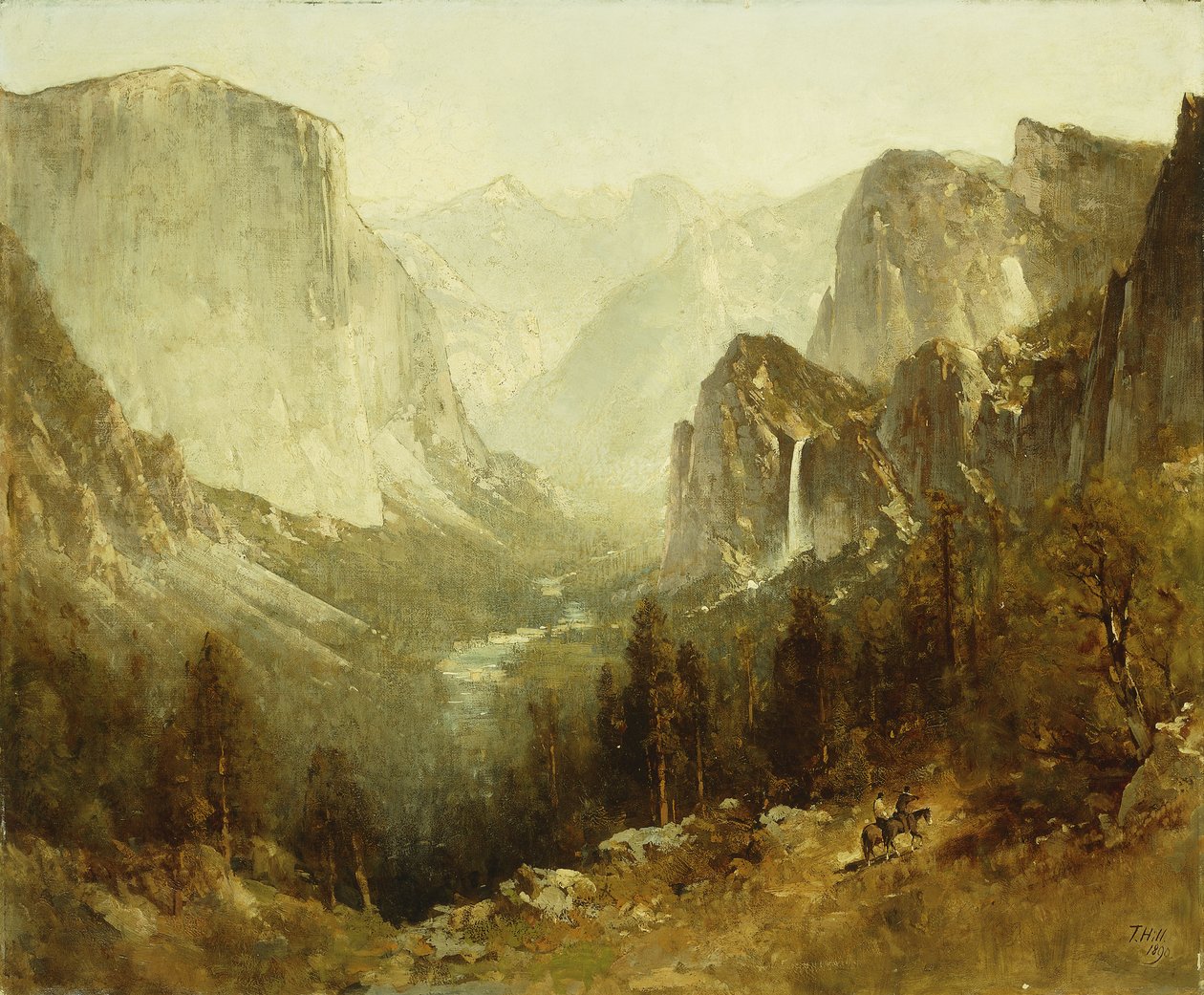 Vadászat Yosemite-ben, 1890 alkotó: Thomas Hill