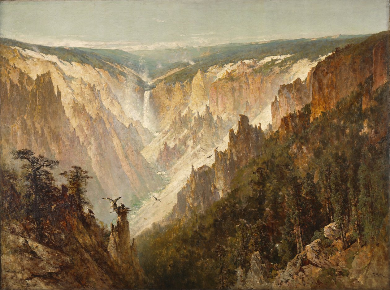 A Yellowstone Grand Canyon, 1884 körül alkotó: Thomas Hill