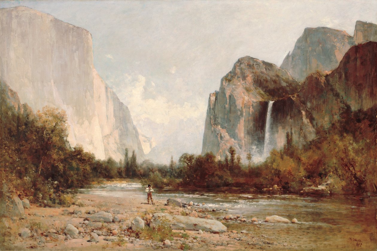 Yosemite, Bridal Veil vízesés alkotó: Thomas Hill