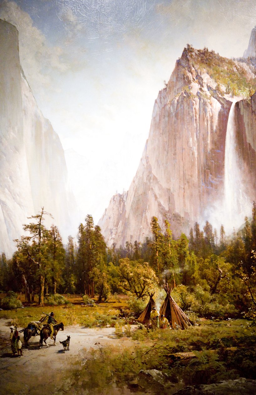 Yosemite-völgy (El Capitan és Bridal Veil-vízesés) alkotó: Thomas Hill