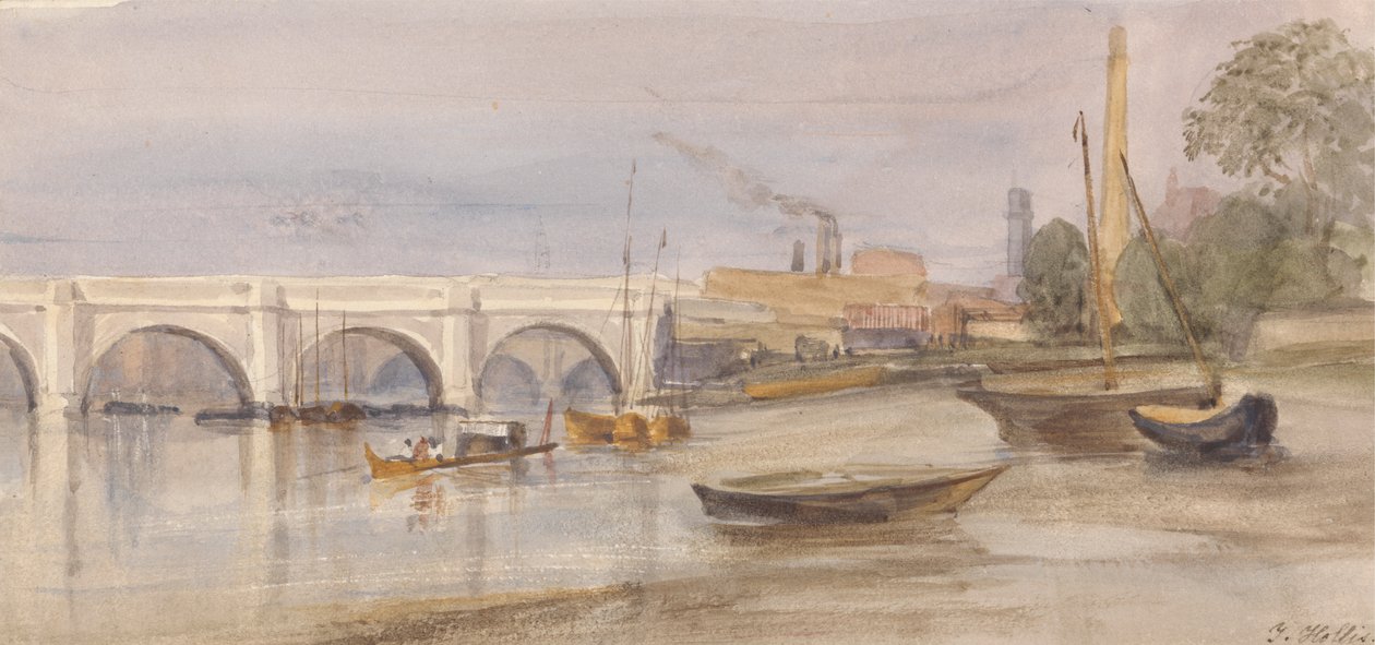 Westminster híd a Lambeth Shore felől alkotó: Thomas Hollis