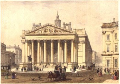 The Royal Exchange, metszett: Charles-Claude Bachelier (fl.1830-60), pub. 1854, E. Gambart & Co. (litográfia) alkotó: Thomas Hosmer (after) Shepherd