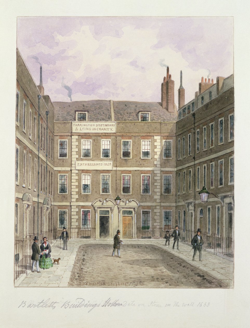 Bartlett épületei, Holborn, 1838 alkotó: Thomas Hosmer Shepherd