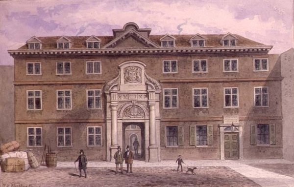 Blackwell Hall, 1820 körül (akvarell) alkotó: Thomas Hosmer Shepherd