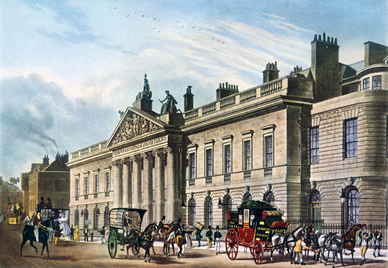 East India House, London, 1817 alkotó: Thomas Hosmer Shepherd