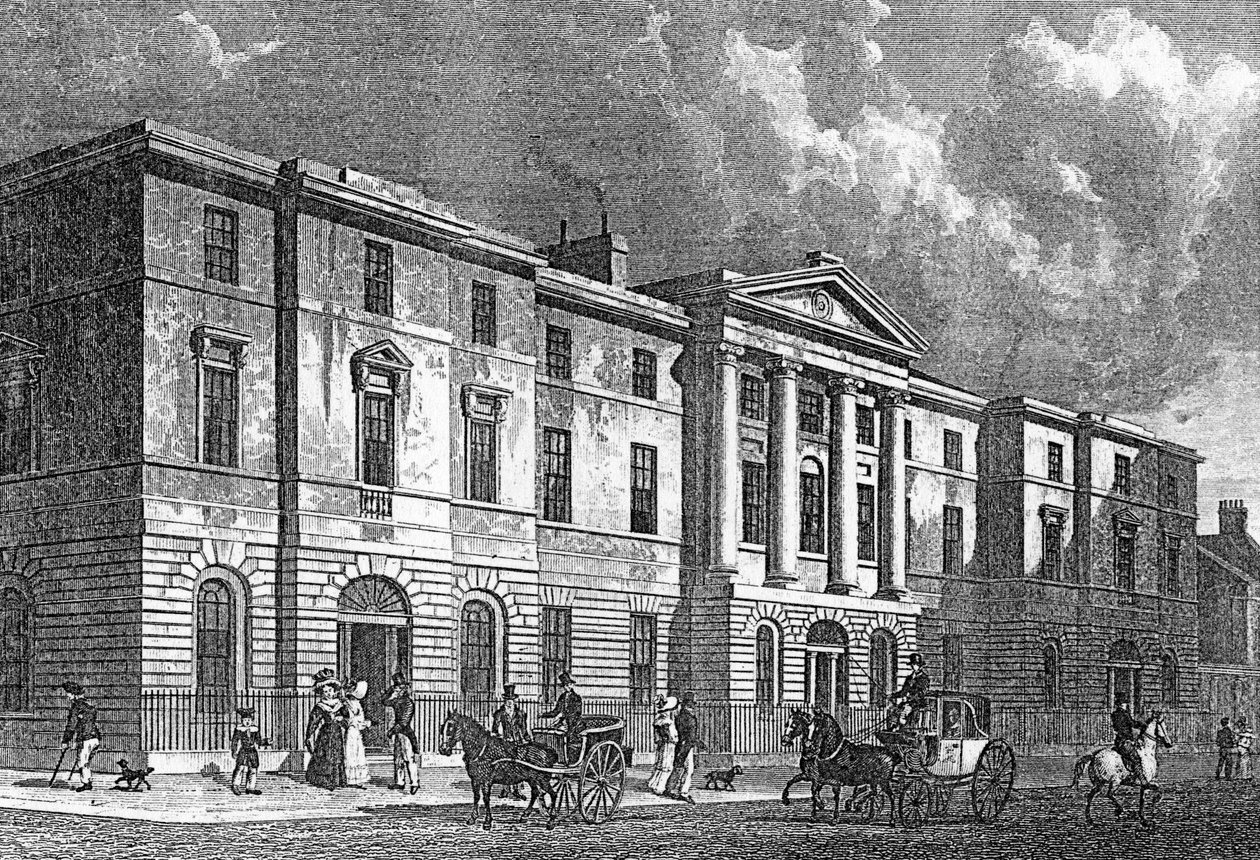 Exchange Buildings, Leith, vésette T. Higham, 1830 alkotó: Thomas Hosmer Shepherd