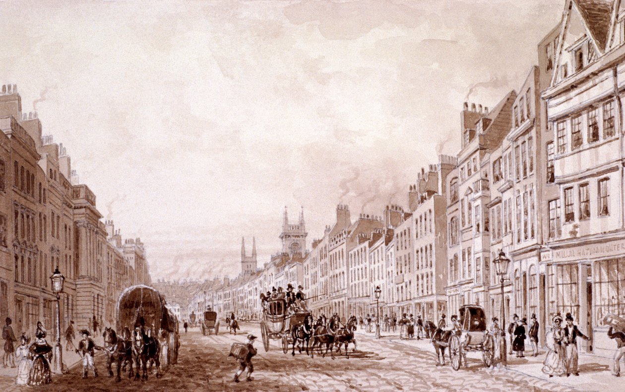 Holborn, London, 1830 alkotó: Thomas Hosmer Shepherd