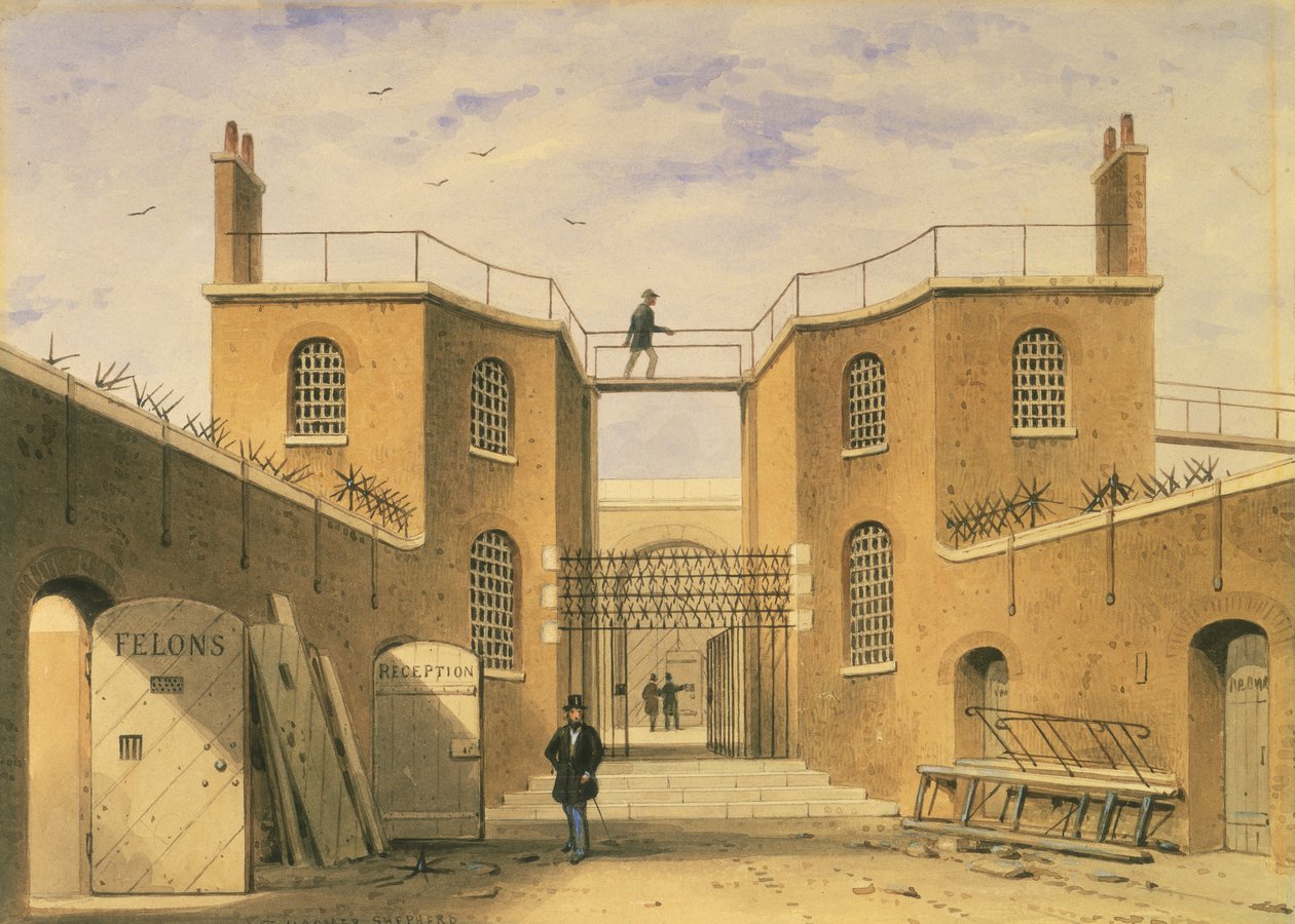 Javítóház, Clerkenwell, London, 1850 alkotó: Thomas Hosmer Shepherd