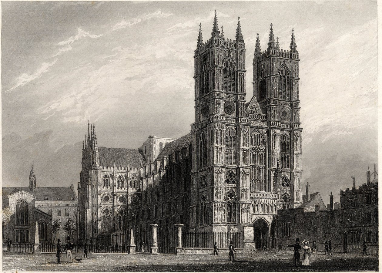 London, kilátás a westminsteri apátságra alkotó: Thomas Hosmer Shepherd