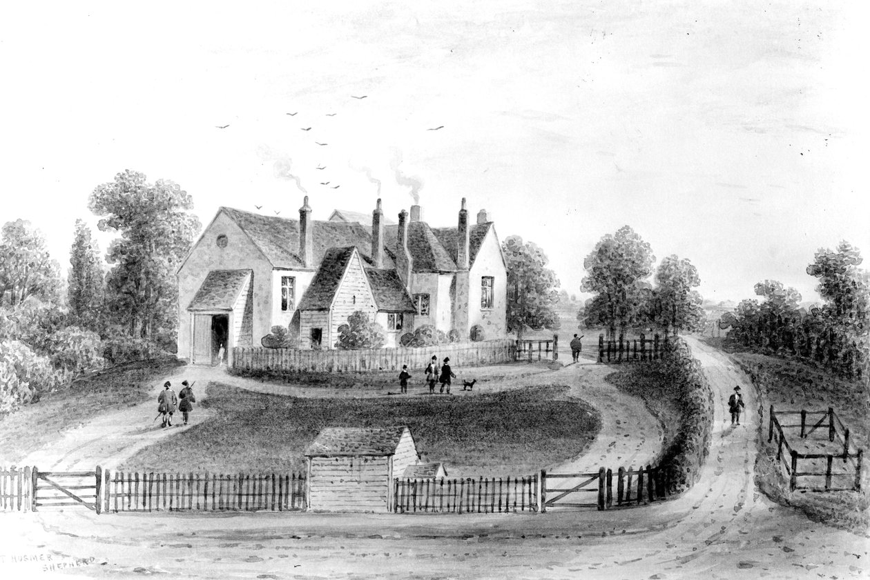 Lord Mayor bankettháza, Oxford Road, 1840 körül (rajz) alkotó: Thomas Hosmer Shepherd