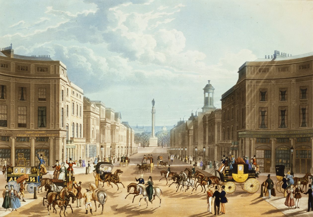 Lower Regent Street, kocsma. Ackermann, 1835 körül (lásd még: 192750) alkotó: Thomas Hosmer Shepherd