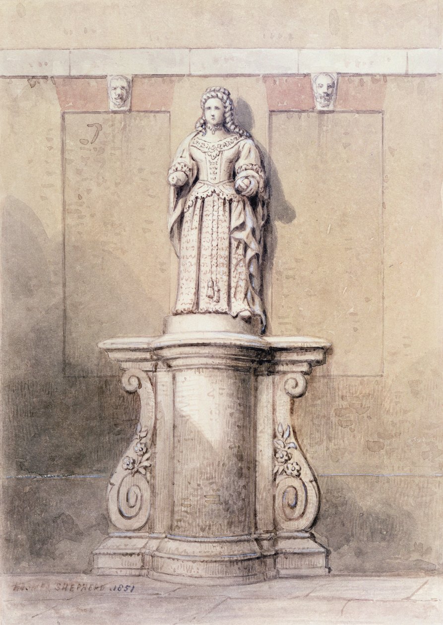 Anna királynő szobra a Queen Square keleti végén, 1851 alkotó: Thomas Hosmer Shepherd