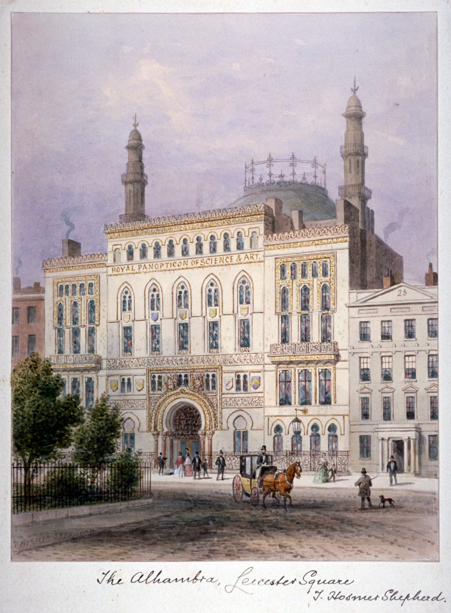 Az Alhambra, Leicester Square, Westminster, London, 1858 alkotó: Thomas Hosmer Shepherd