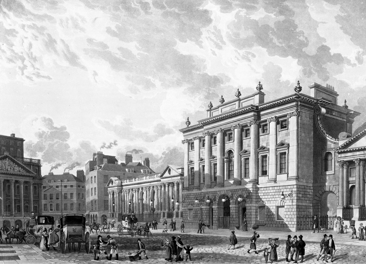 A Bank of England, metszett D. Havell alkotó: Thomas Hosmer Shepherd