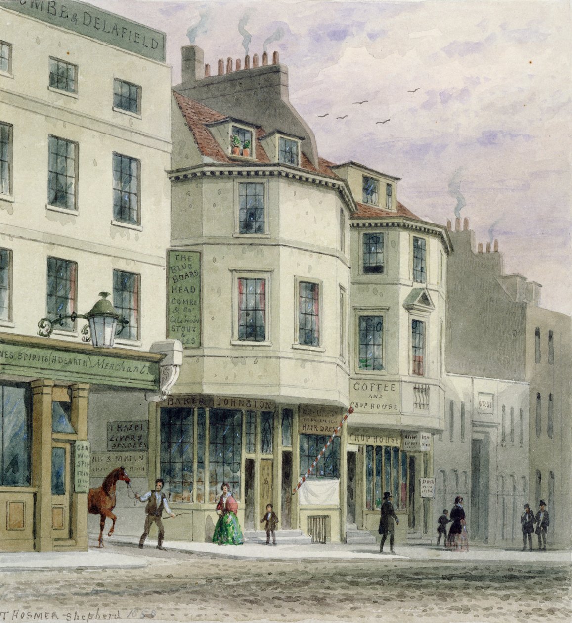 The Boars Head Inn, King Street, Westminster, 1858 alkotó: Thomas Hosmer Shepherd