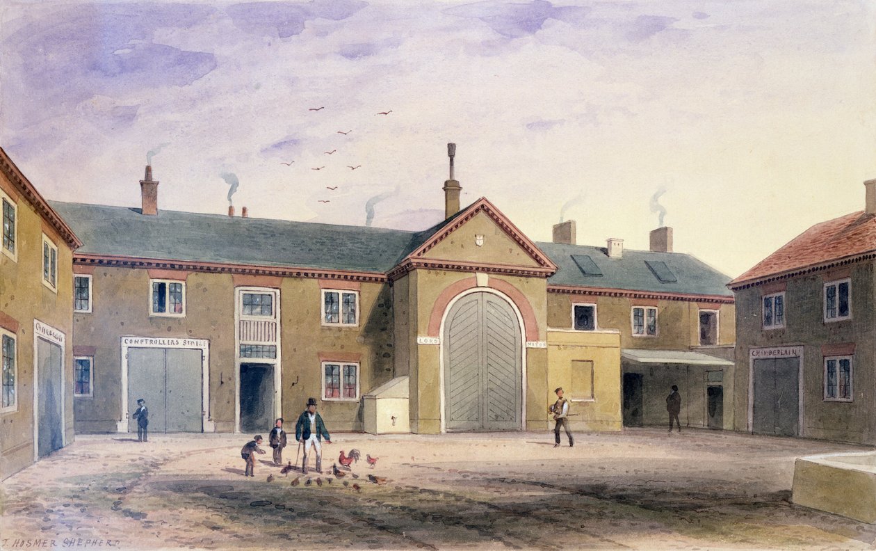 A városi zöld udvar, 1855 alkotó: Thomas Hosmer Shepherd