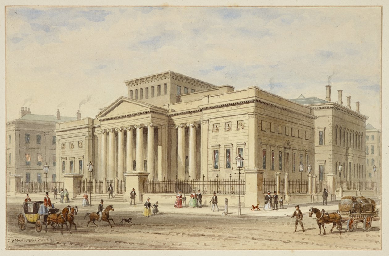 The Royal Manchester Institution, 1836 körül (akvarell papíron) alkotó: Thomas Hosmer Shepherd