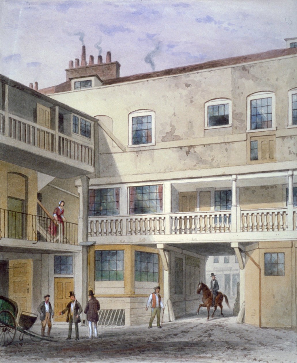 The Three Kings Inn a Piccadilly-n, Westminster, London, 1856 alkotó: Thomas Hosmer Shepherd