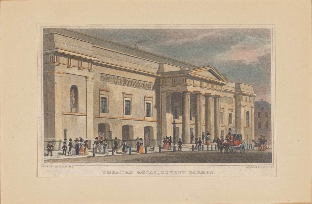 Theatre Royal Covent Garden, c. 1830. alkotó: Thomas Hosmer Shepherd
