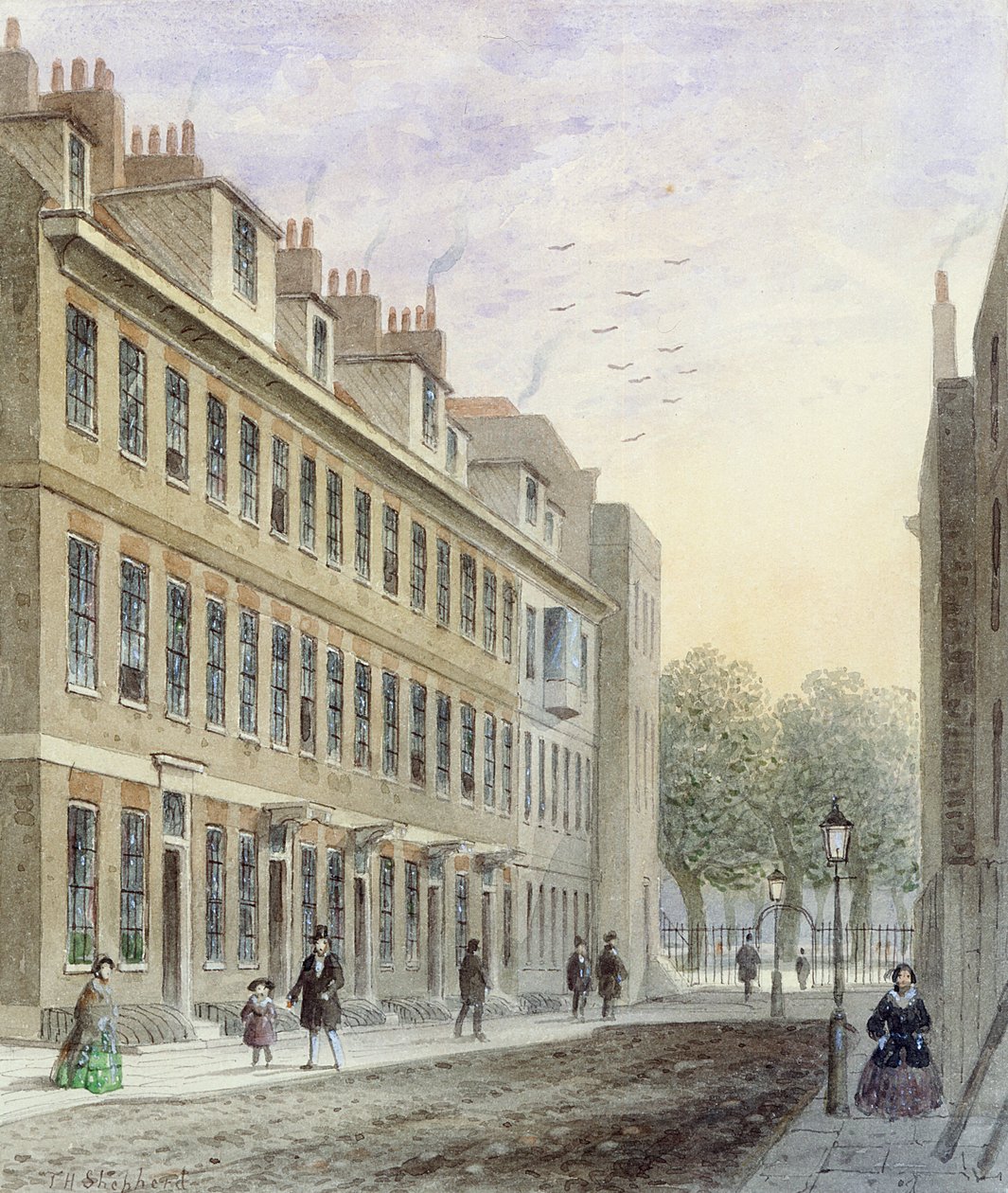 Kilátás a Fludyer utcára, a St. James