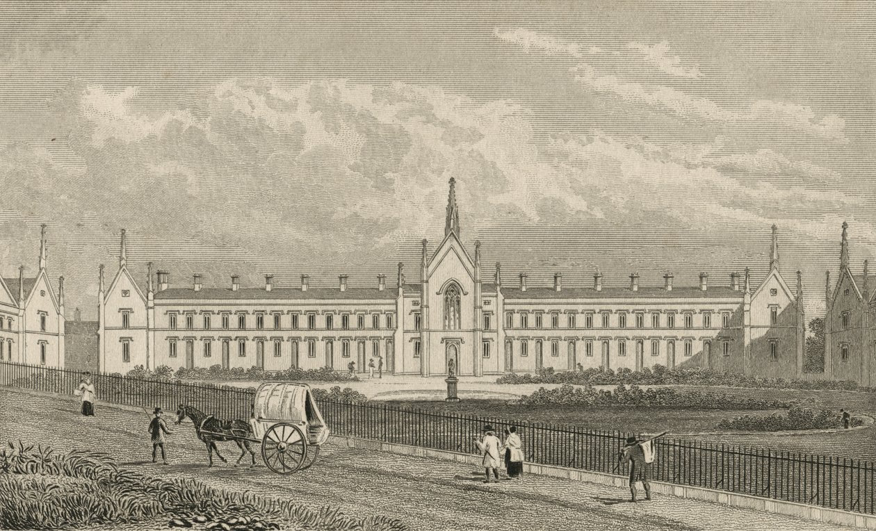 Whittingtons Almshouses Highgate, 1827 alkotó: Thomas Hosmer Shepherd