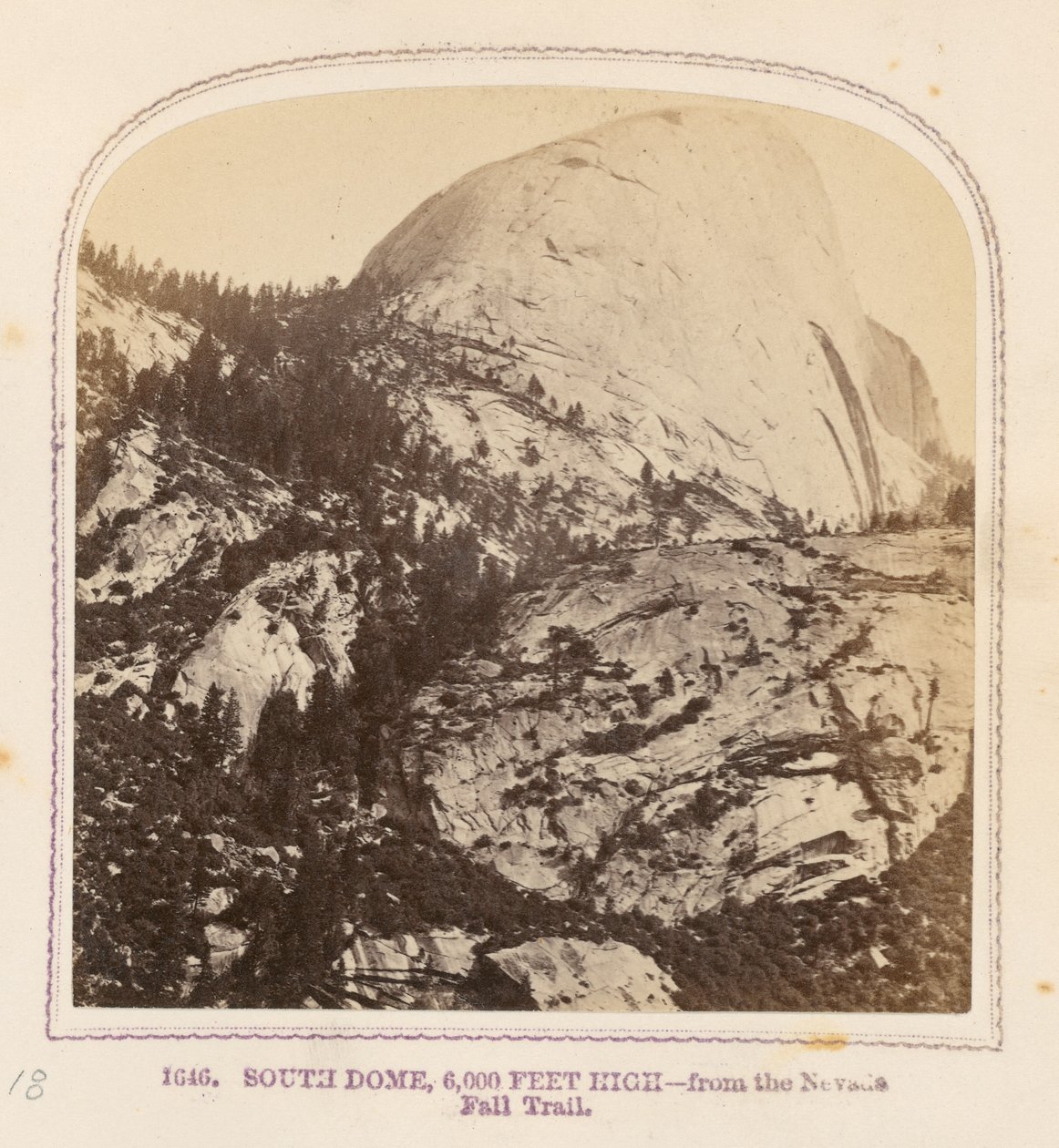 South Dome, 6,000 láb magasan - a Nevada Fall Trailről alkotó: Thomas Houseworth