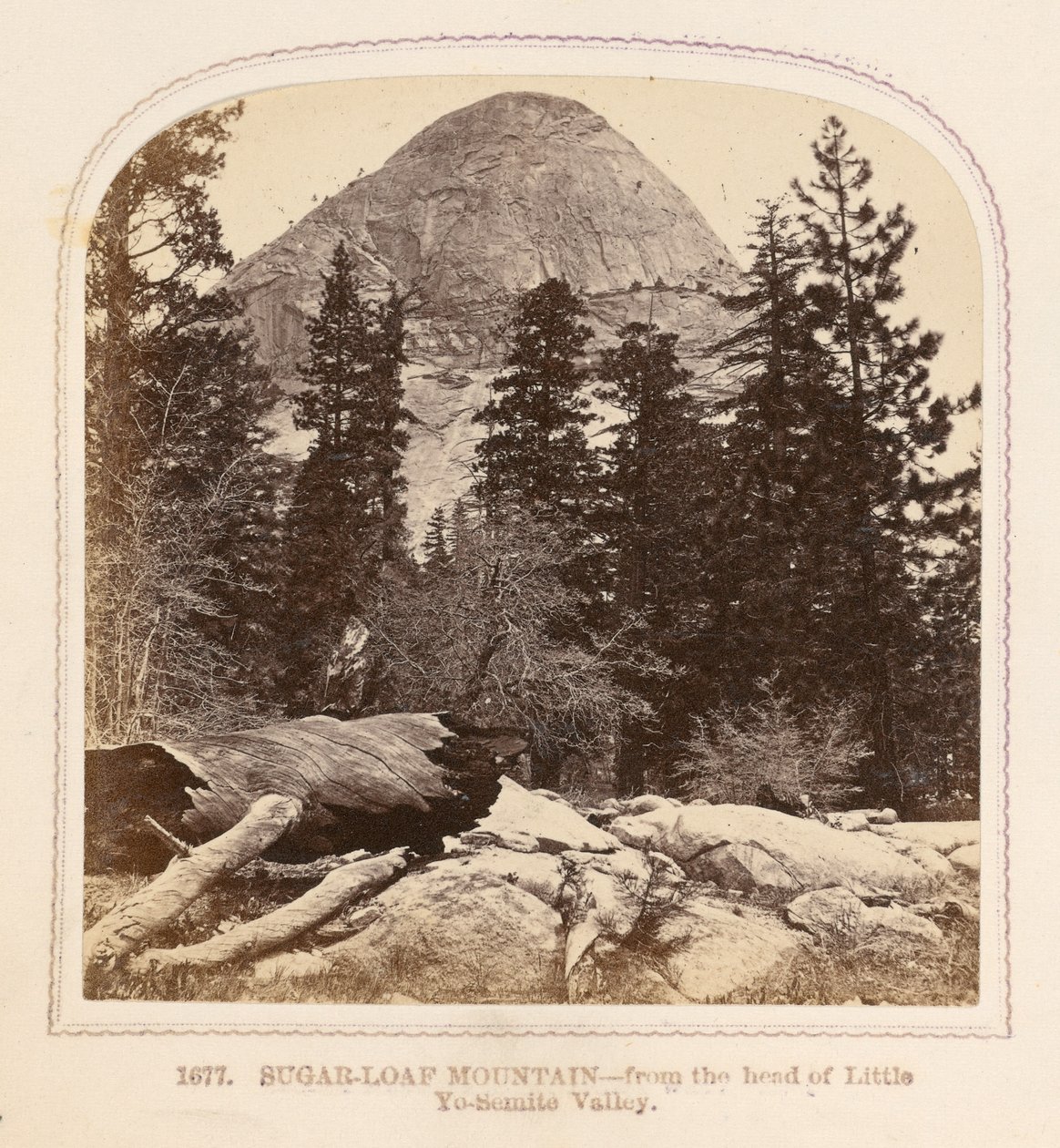 Sugar-Loaf-hegy - a Little Yo-Semite-völgy elejéről alkotó: Thomas Houseworth